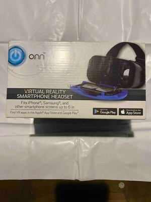 Nuevo ONN Realidad Virtual Smartphone Auriculares Pantallas Teléfono 6” AZUL Apple/Android Foto 1 de 4