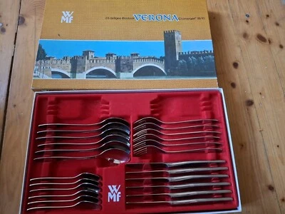 WMF  Verona 7500 Alte Version Cromargan 24 Teilig In WMF Besteckbox NEU Selten! - Bild 1 von 4