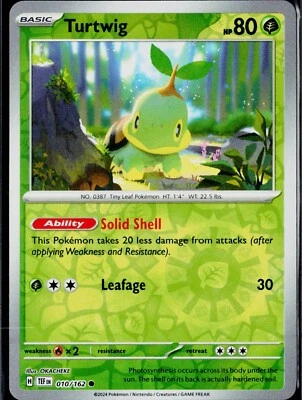 Turtwig 010/162 Sv05: Temporal Forces Reverse Holo - Image 1 of 2