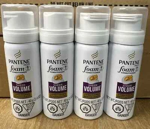 Lot Of 4 Pantene Pro V Foam Conditioner Sheer Volume 1.4 oz Travel Size **NEW** - Picture 1 of 2
