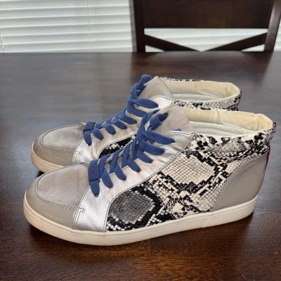 Gray and White Circus by Sam Edelman Snakeskin Hi-top Sneakers Size 9.5 M - Image 1 of 4