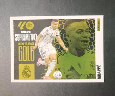 Mbappé Real Madrid Sticker Extra Gold NUEVO Supreme 10 La Liga Este Panini 25 26 - Imagen 1 de 2