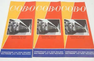8E 3 C & O B & O Passenger Services Booklets Oct 25 1970 - Picture 1 of 2