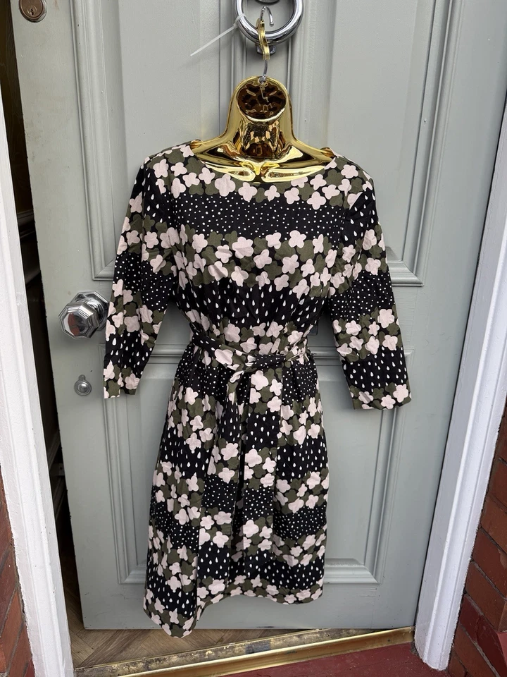 Marimekko  Designer Tunic Dress Size 38 Uk   10 Floral  Tie Waist B3/0420 - Image 1 of 4