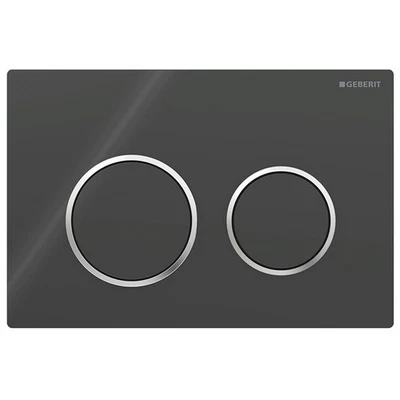 Geberit Kappa 21 Dual Push Button Flush Plate WC Concealed Cistern Black Chrome