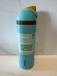 Owala 24 Oz FreeSip Water Bottle Blue/Green Insulated No-Leak Built-In Straw - Picture 1 of 13