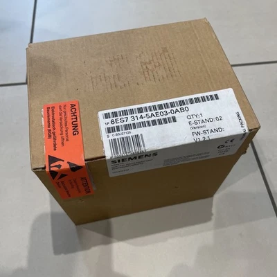 BNIB DEADSTOCK Siemens 6ES7314-5AE03-0AB0 CPU CENTRAL PROCESSING UNIT UK - Image 1 of 4