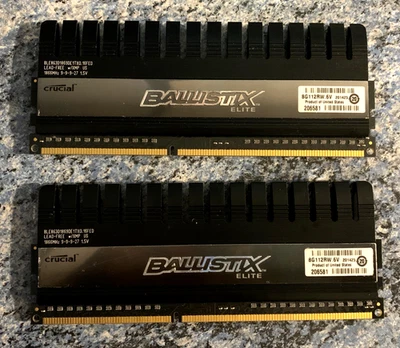 🆗C9 16GB DDR3-1866MHz Crucial Ballistix Elite PC3-14900 Memory RAM - Image 1 of 4