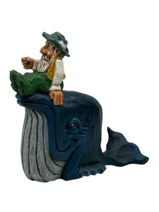 Vintage “The Fisherman” Fisherman On Whale Figurine ~David Frykman~DF3069~1997 - Picture 1 of 12