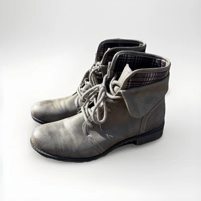 Botines Cliffs by White Mountain Nadelle grises con cuadros C22746 para mujer 9M Foto 1 de 4