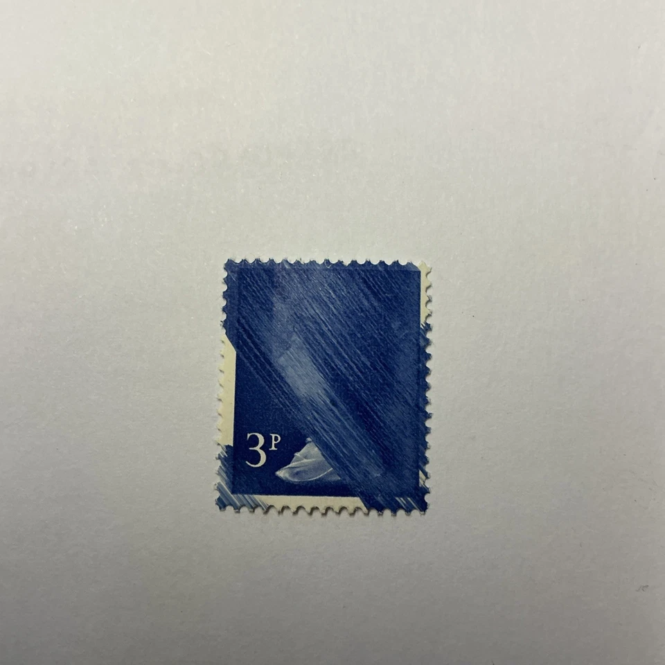 Sello decimal de máquina 3p con defecto Dr Blade, la cabeza ha desaparecido casi por completo Foto 1 de 3