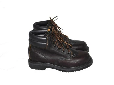 Red Wing 鞋 6.5 D 女式棕色皮革 Kiltie 工作靴 美国制造 EU 37 — 第 1/4 张图片