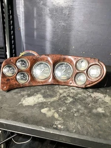 Crownline Boat 8 Gauge Instrument Dash Panel Assy. (Wood Grain) - Picture 1 of 7