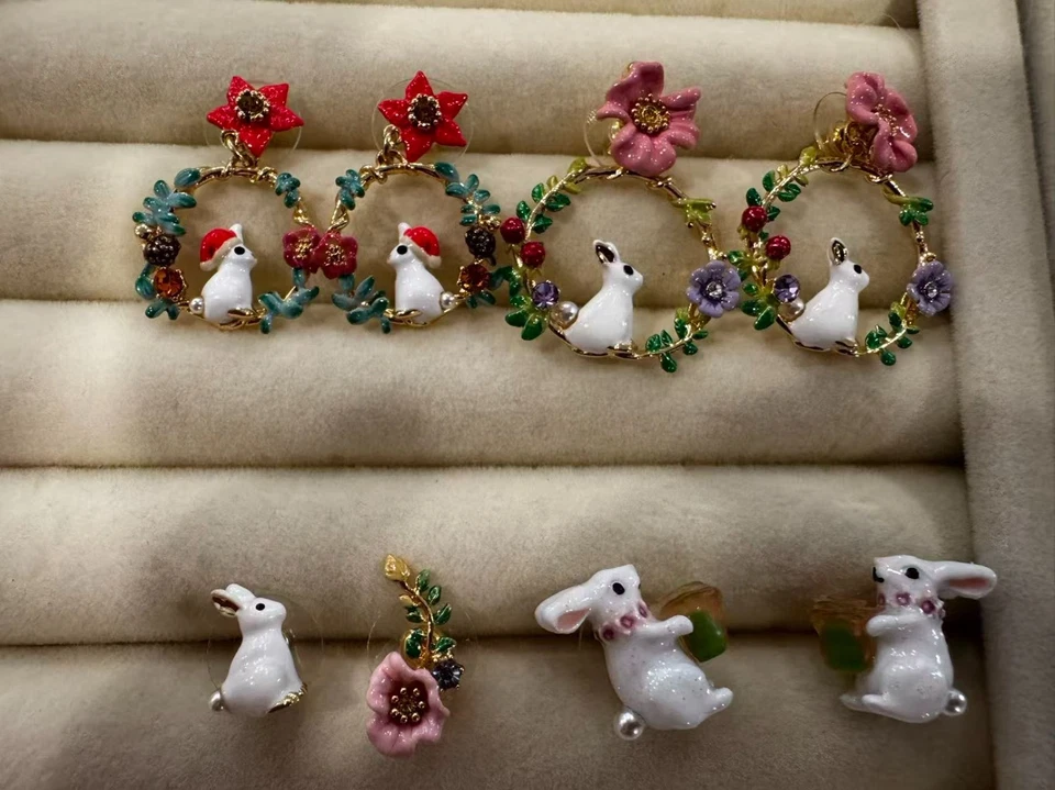 Les Nereides Bunny Earrings collection - Image 1 of 1