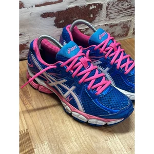 ASICS Gel Flux 2 Women's Running Shoes Blue Pink Sz - Picture 1 of 11