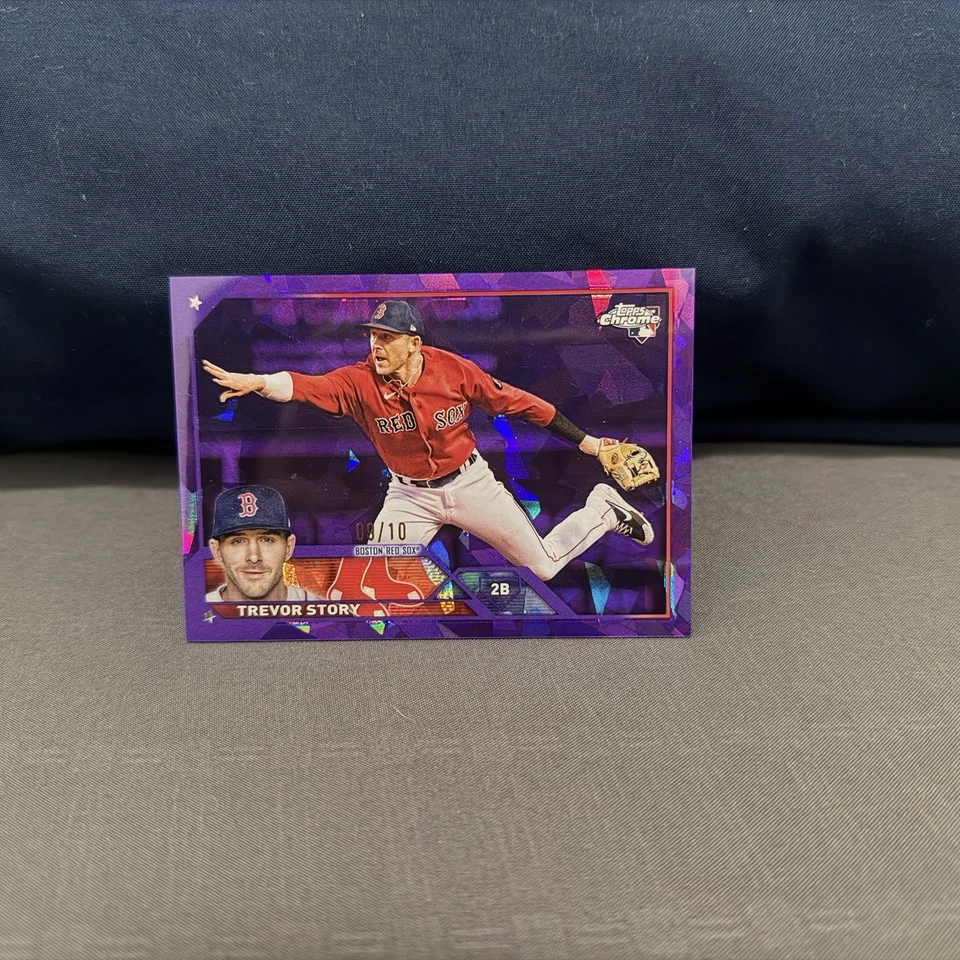 Topps 2023 cromo zafiro Trevor Story púrpura 9/10 Boston Red Sox Foto 1 de 2