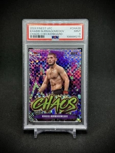 Khabib Nurmagomedov 2024 Topps Finest UFC Chaos Checkerboard Refractor SP PSA 9 - Bild 1 von 3