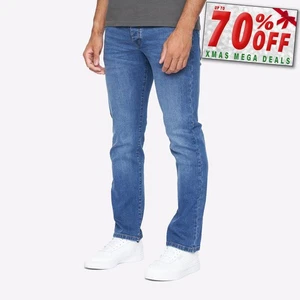 Crosshatch Princed Mens Fashion Formal Dress Designer Everyday Jeans - Picture 1 of 5