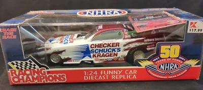 1/24 Гоночные чемпионы Chase the Race, автомобиль Del Worsham, нераспечатанная коробка, 2001 - Изображение 1 из 4