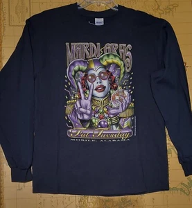 Mardi Gras Graphics Black Gildan Long sleeve shirt Fat Tuesday Mobile Alabama - Picture 1 of 12