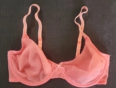 Sujetador Josie by Natori 834180 Brillo Sin Forro Moldeado Con Aros Malla Coral Transparente 32D Foto 1 de 4