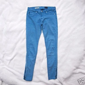 Legging AG Adriano Goldschmied 24x27 The Sateen Cremallera Tobillo Azul Ajustado lsn1527 - Imagen 1 de 7