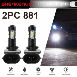 1 Pair 881 LED Fog Light Driving Bulbs 862 886 889 894 896 898 Xenon White 6000K - Picture 1 of 10