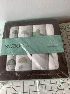 Paquete de 4 envolturas clásicas de muselina Aden + Anais unisex para arriba + lejos NUEVO EN CAJA - Imagen 1 de 10