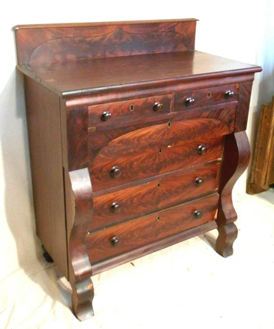 ANTIQUE 19th CENTURY CHILDS OR YOUTH SIZE AMERICAN EMPIRE 6 DRAWER CHEST Cover