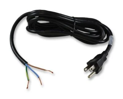 POWER CORD, NEMA 5/15P-FREE END, 9.833FT, Mains Power Cable, Qty.1 | 17515 - Image 1 of 2
