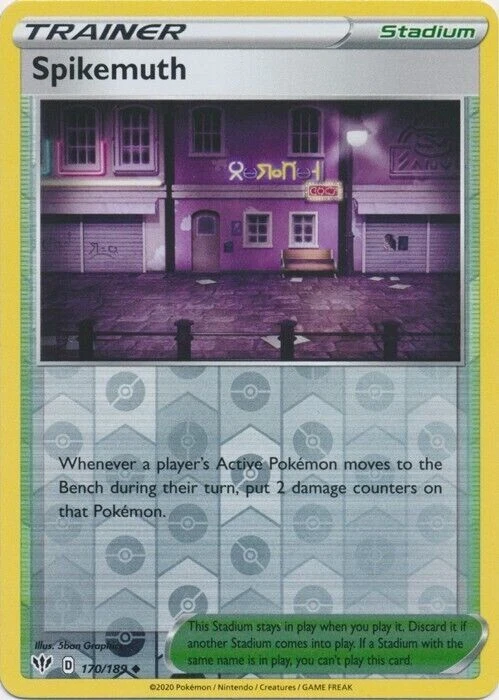 Reverse Holo Spikemuth 170/189 Uncommon Darkness Ablaze Pokemon TCG - Image 1 of 1