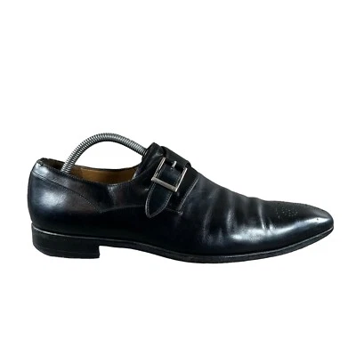 Zapatos de vestir Paul Stuart para hombre talla 42 EE. UU. 9 cuero negro Oxford correa monje única Foto 1 de 4