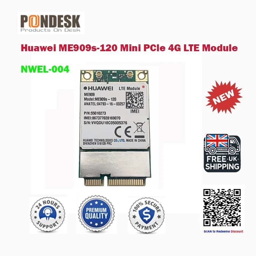 Huawei ME909s-120 Mini PCIe 4G LTE WWAN Module 150mbps - Image 1 of 1
