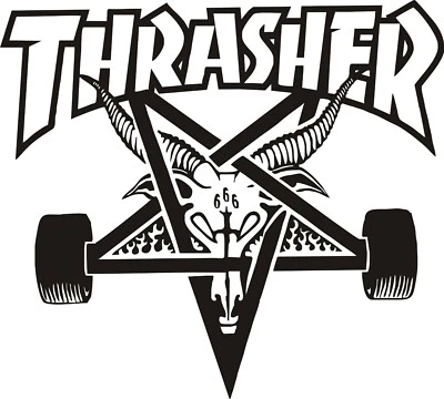 STAHLS Thrasher Magazine SKATE GOAT Skateboard Sticker Pick your size and color