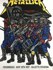 Metallica - 2017 Ames Brothers poster Foxboro, Ma Gilette Stadium S/N