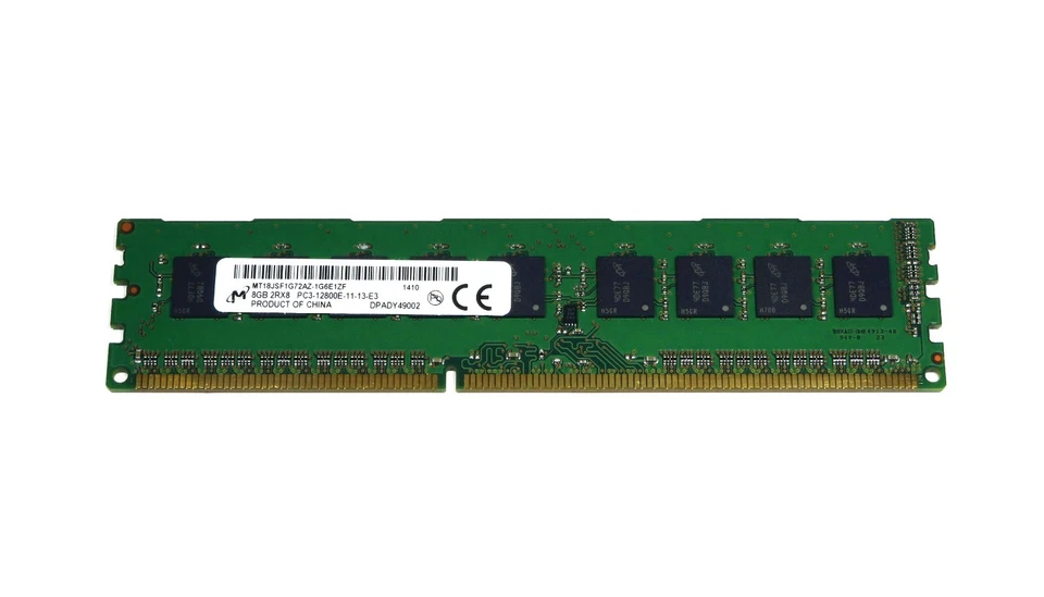 Micron 8GB PC3-12800E "ECC UDIMM" 1.5V DDR3 Memory - Image 1 of 1