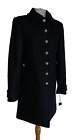 E!XPENSIVE COAT BLACK WOOL MIX COLLARED GEMSTONE BUTTONS SIZE 14 NEW WITH TAGS
