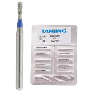 Fresas dentales de diamante FG 830L/008M forma de pera grano estándar rebabas de alta velocidad - Imagen 1 de 5