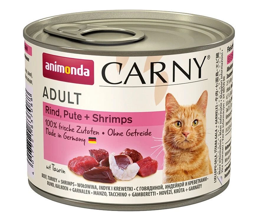 animonda Carny Adult Rind Pute + Shrimps 6x 200 g Katzenfutter Nassfutter - Bild 1 von 1