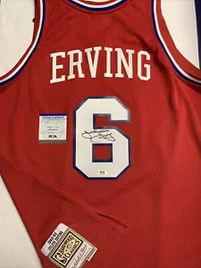 Maglia firmata Julius Erving Mitchell & Ness PSA/DNA COA Philadelphia 76ers originale - Foto 1 di 5