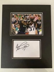 SEATTLE SEAHAWKS BRAYLON EDWARDS Signed Autographed Matted Photo w/cut 11"x14" - Picture 1 of 2