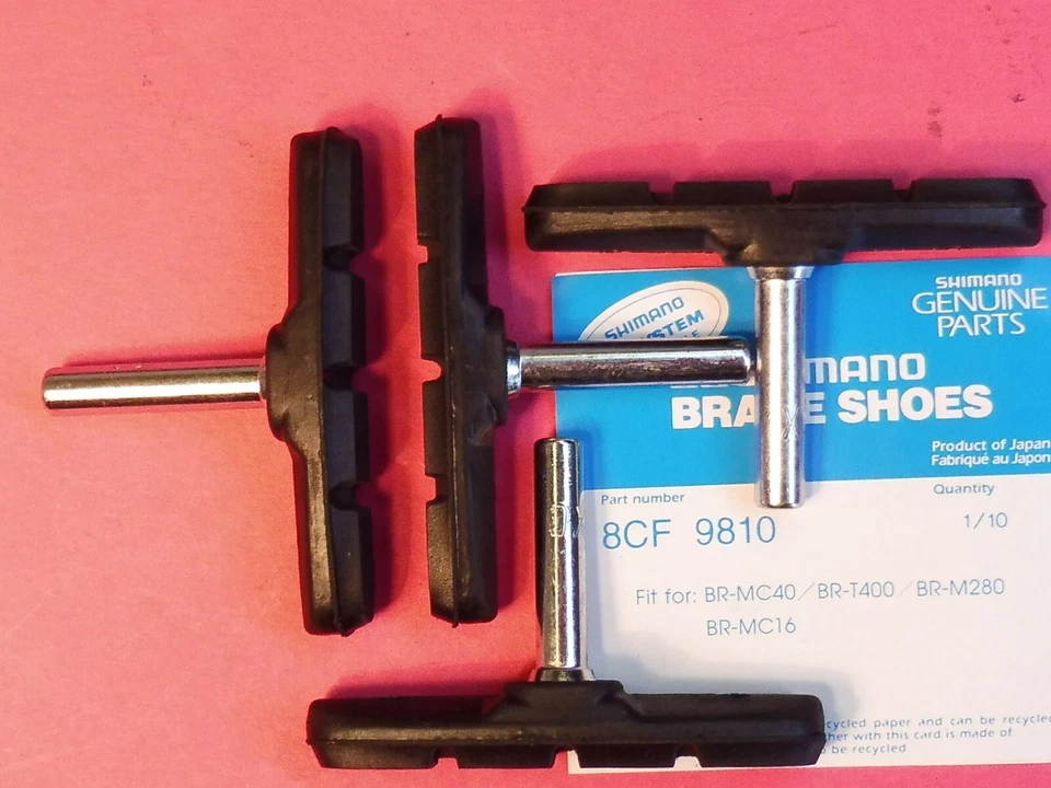 2pr. ( 1 set ) Shimano STX MC40 ( 8CF9810 )  brake blocks - NOS - Image 1 of 2