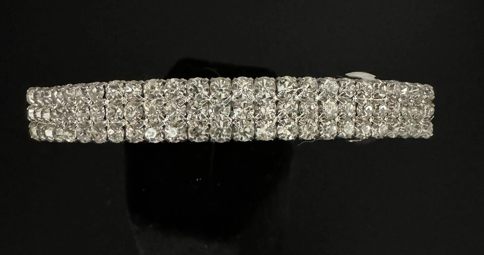 Crystal Rhinestone Sparkly Bling Party Princess Queen Bride Bar Hair Barrette - Image 1 of 3