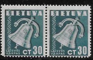 1940 LITAUEN PAAR Sc#321. MNH**OG Sehr guter Zustand /Liberty GLOCKE - Bild 1 von 1