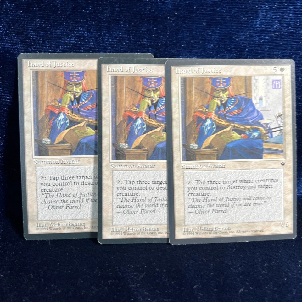 Hand of Justice Fallen Empires Rare MTG Magic the Gathering Card Reserved List 3 - Image 1 of 4