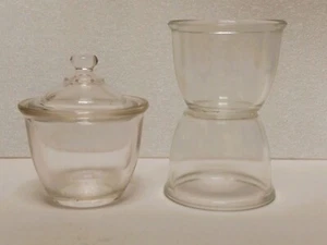 3 vtg Pyrex small clear glass custard bowls/dish old Trademark Logo, bonus bowls - Picture 1 of 12