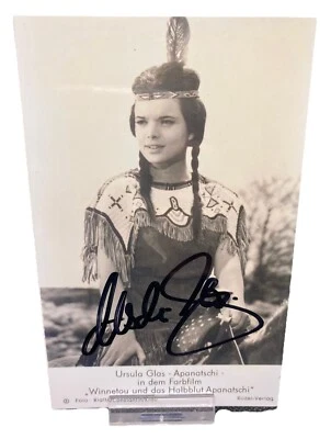 Ursula Uschi Glas Autogramm Original Autogrammkarte Winnetou Foto ca. 9 x 14 cm - Bild 1 von 3