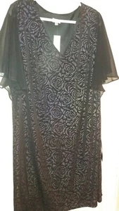NWT AVENUE WOMEN'S PLUS SIZE PRETTY LINED DRESS SIZE 18 - Picture 1 of 4