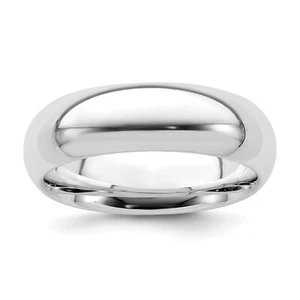 Sterling Silver Polished 6mm Comfort Fit Unisex Wedding Band Sizes 4 to 13.5 - Picture 1 of 24