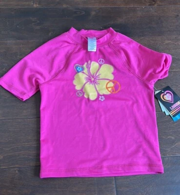 Camisa de Natación Laguna Niñas Rashguard Floral Tropical Nueva Talla M ST1525 Foto 1 de 2